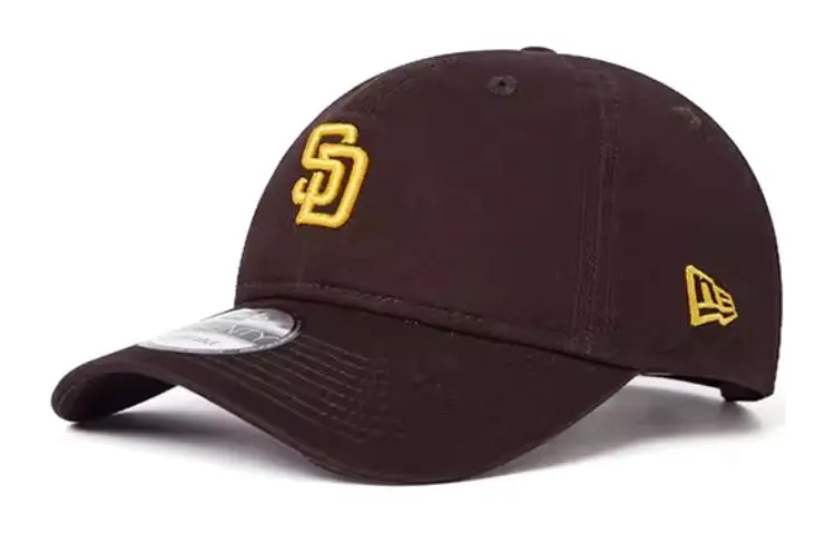 New Era Cotton Baseball Caps Unisex Dark Brown