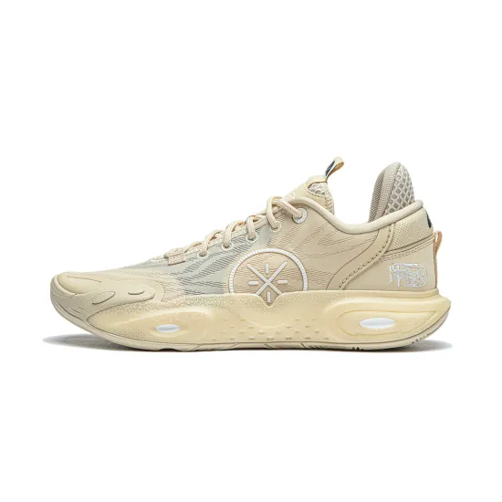 LINING All City 12 Basketball Shoes Men Low-Top Light Creamy Brown