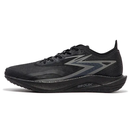 361° Speed Team Shock Absorbers Slip Resistant Abrasion Resistant Breathable Low top Sprint Running Shoes Unisex Black