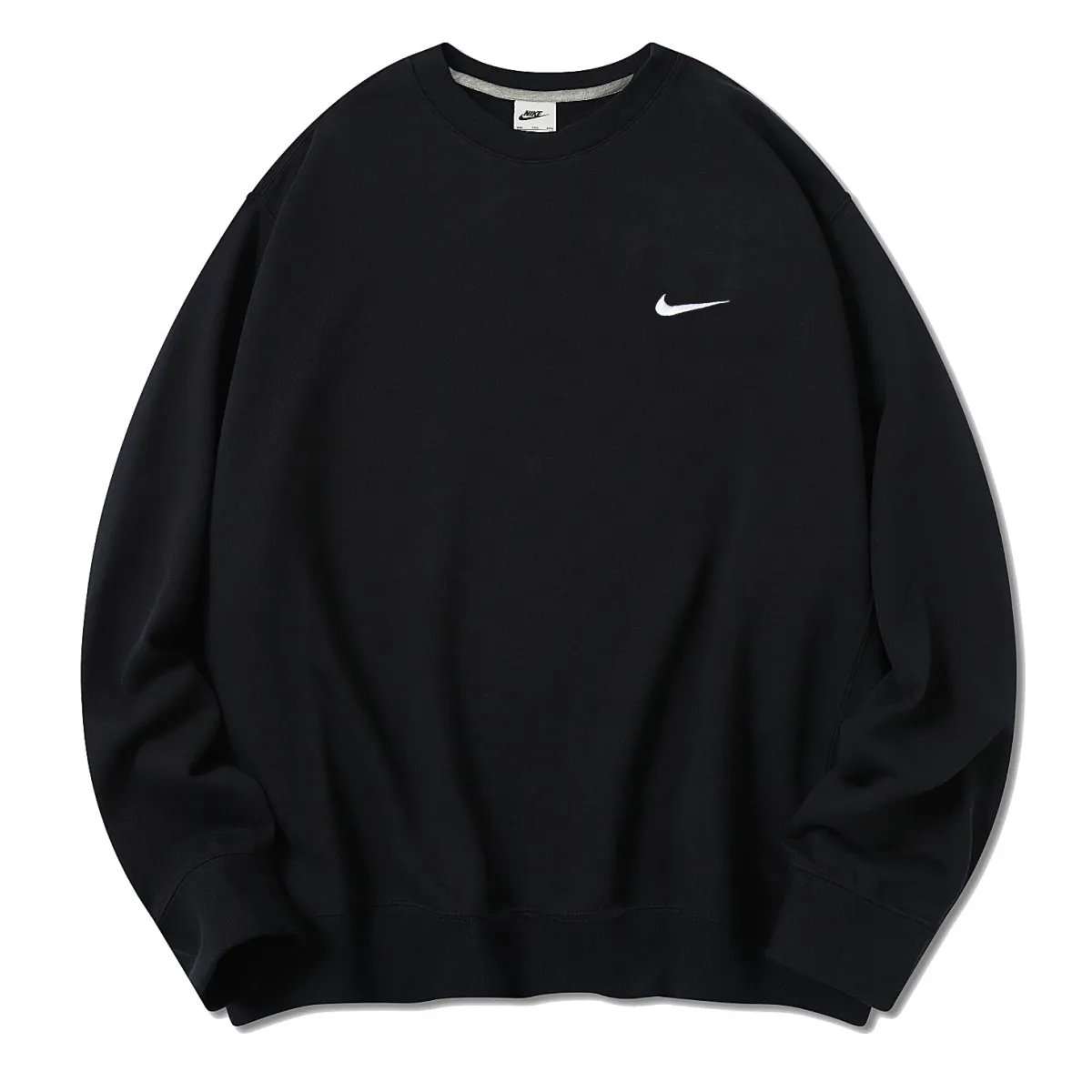 Nike Sweatshirts Unisex Black Crew Neck Moderate Regular