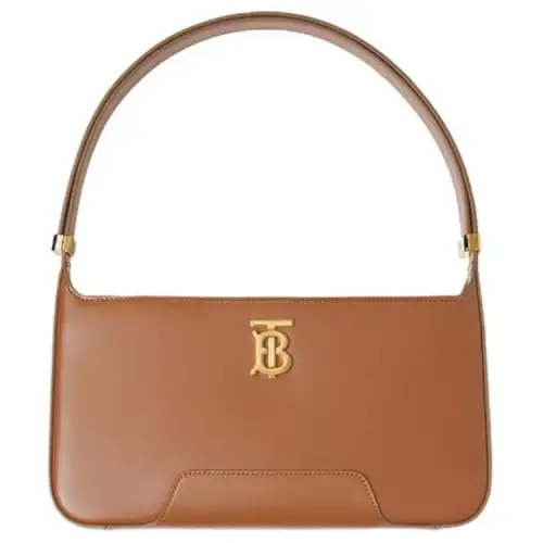 Burberry Calfskin Shoulder Bag, Handbag, Shoulder Bag Women's Warm Brown Taupe