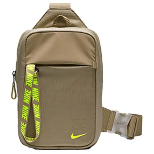 Nike Letter Nylon Crossbody Bag Regular Unisex Khaki
