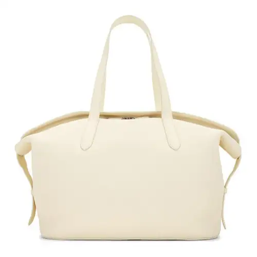THE ROW Litchi Grain Leather Handbag Women's Beige