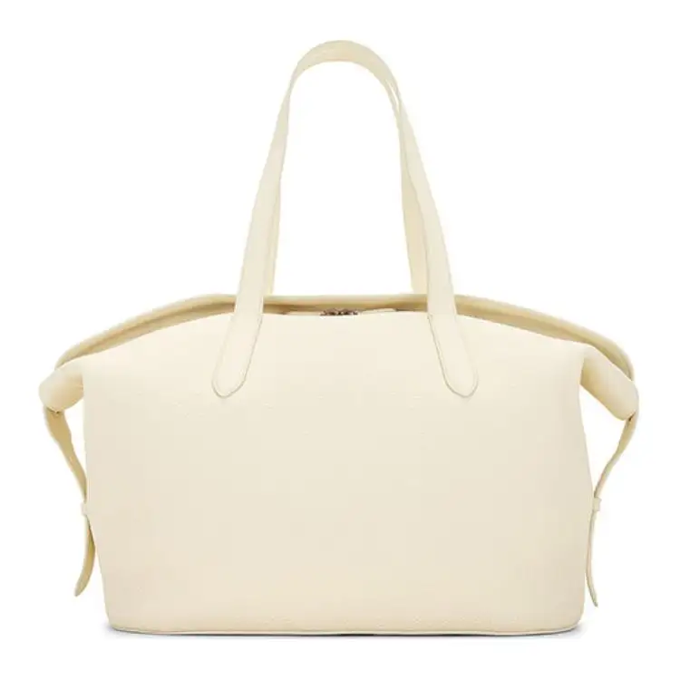 THE ROW Litchi Grain Leather Handbag Women's Beige