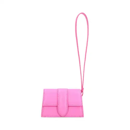 Jacquemus Cow Leather With Cotton Earphone Case Women's Fuchsia