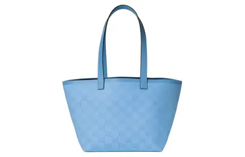 GUCCI Canvas Tote Bag, Shopping Bag, Handbag Small Unisex Blue
