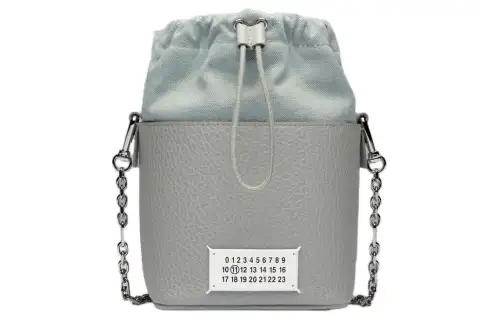 Maison Margiela 5AC Grain Calfskin Bucket Bag, Shoulder Bag, Crossbody Bag, Handbag Small Women's Fennel