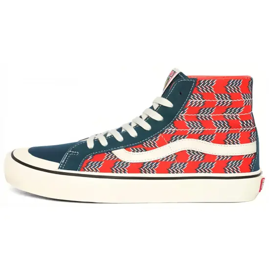 Vans Mod Checkerboard SK8 Hi 138 Decon Sf Red Blue