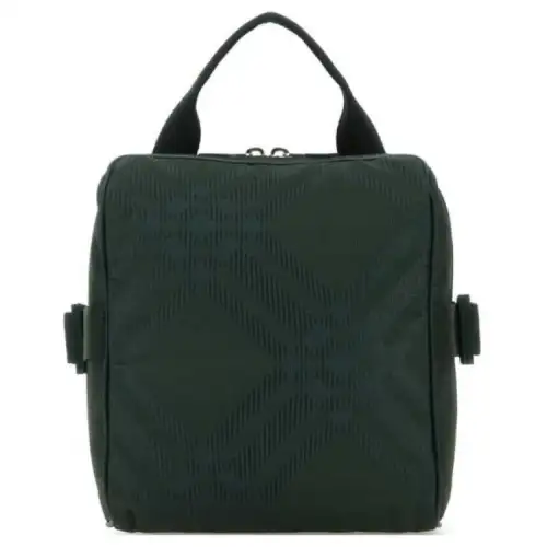 Burberry Jacquard Checked Cross Body Bag Green