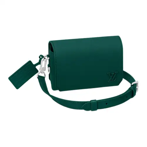 LOUIS VUITTON Fastline Cow Leather Messenger Bag, Handbag, Shoulder Bag Mini Men's Dark Green