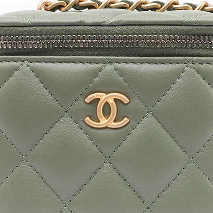 Женская сумка Chanel 21B (зеленая) — фото 7