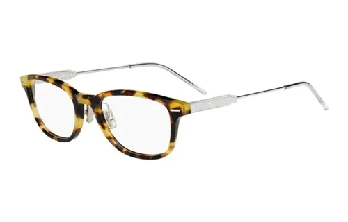 DIOR Square Eyeglass Frames Unisex Silver