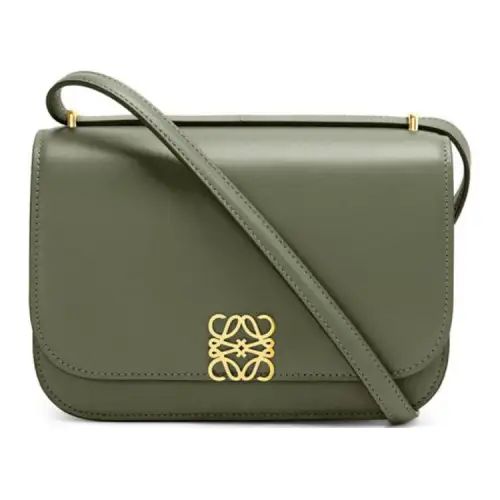 LOEWE Silk Calfskin Handbag, Shoulder Bag, Crossbody Bag Small Women's Avocado Green