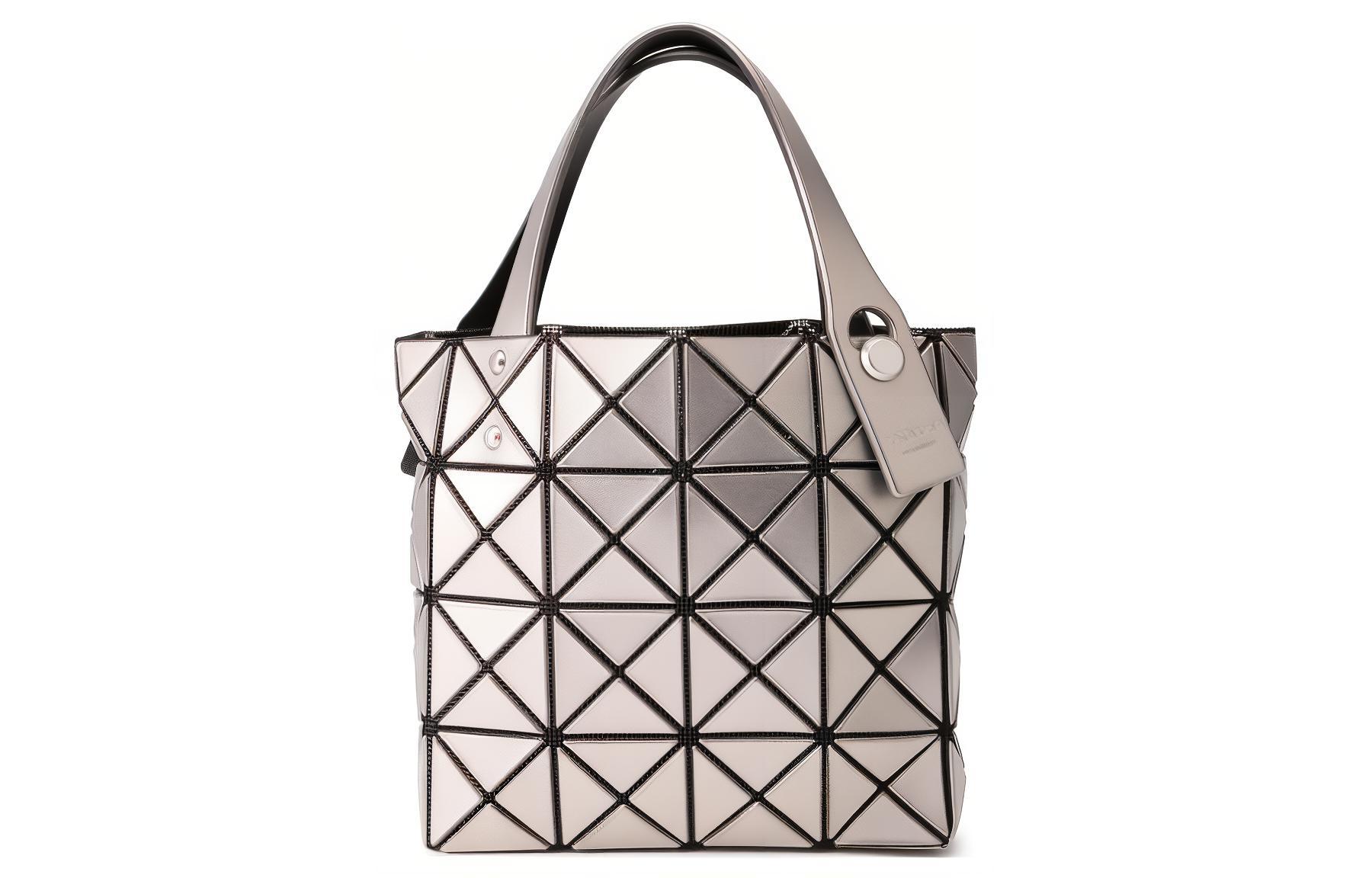 ISSEY MIYAKE Lucent Boxy Polyvinyl Chloride Resin Tote Bag, Shopping Bag, Handbag Mini Unisex Silver