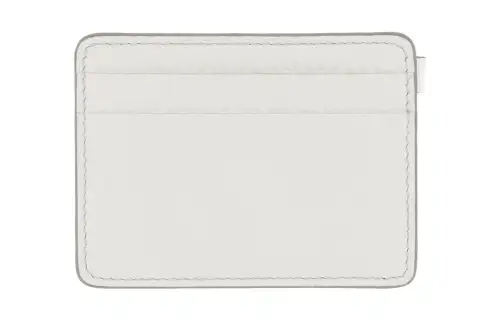 Maison Margiela Litchi Grain Calfskin Card Holder Card Holder Women's White