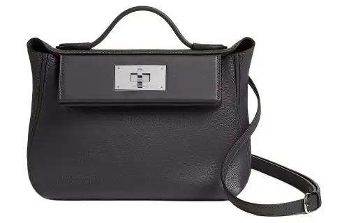 HERMES 24/24 Evercolor Calfskin Handbag, Shoulder Bag, Crossbody Bag Mini Women's Gray