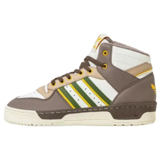 Adidas Originals Rivalry Skateboard Shoes Unisex Mid-Top White-Brown