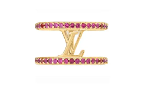 LOUIS VUITTON Metal Rings Women's Gold/Purple