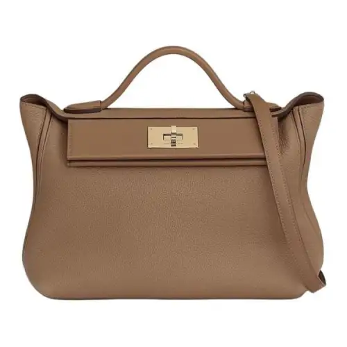 HERMES 24/24 Swift Calfskin Crossbody One Shoulder Handbag Women's Brown