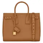 SAINT LAURENT SAC DE JOUR Calfskin Handbag Small Women's Cinnamon
