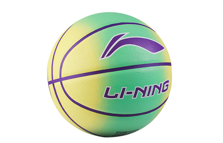 Li Ning Rubber Basketball Yellow Green Gradient Size 5 Training Kids’