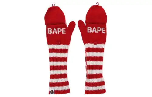 A BATHING APE Knit Gloves Kids' Multicolor