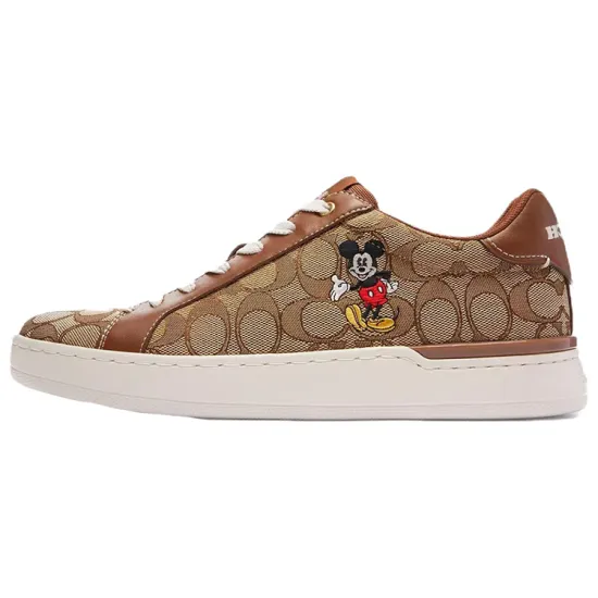 Disney X COACH Skateboard Shoes Women's Low-Top Brown