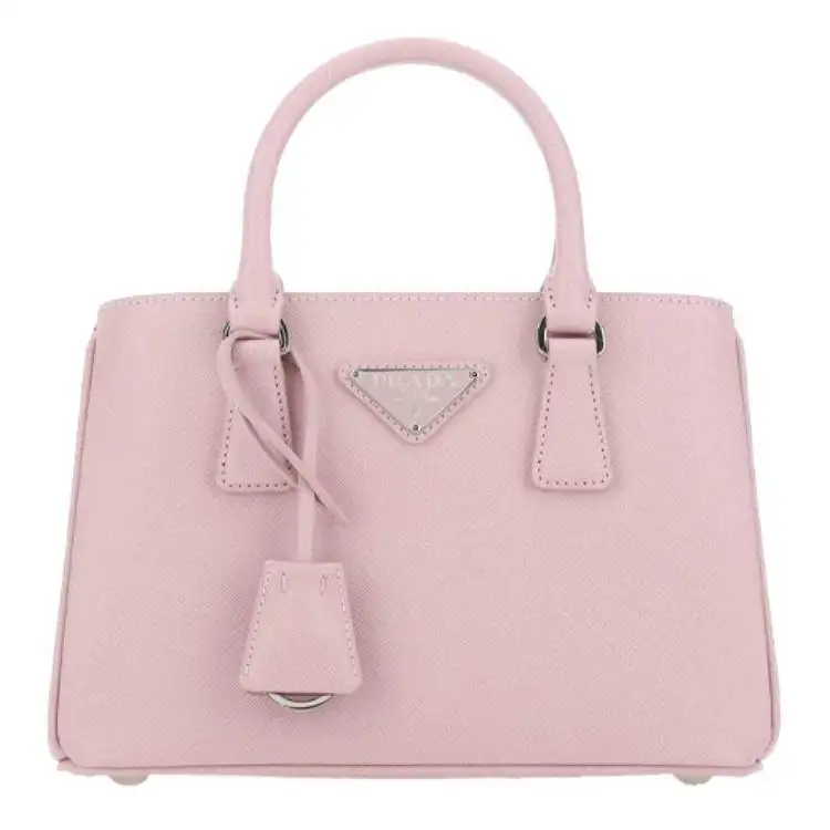 PRADA Cow Leather Tote Bag, Shopping Bag, Handbag Women's Pink