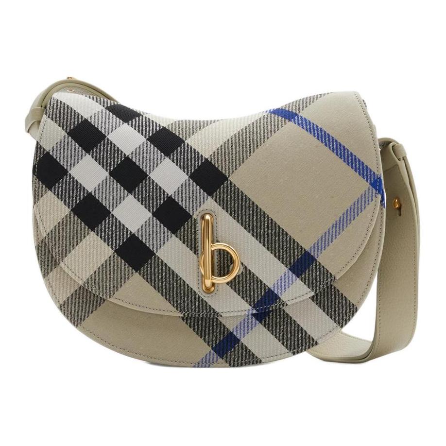 Burberry Rocking Horse Cotton Handbag, Shoulder Bag Women's Moss Green