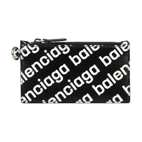 Balenciaga Calfskin Coin Purse, Wallet, Card Holder Men's Black