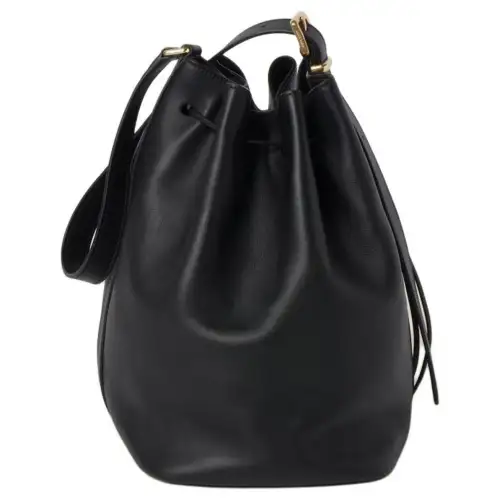 MIU MIU Leather Bucket Bag, Shoulder Bag, Crossbody Bag Women's Black