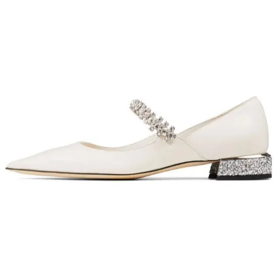 Jimmy Choo Bing Crystal strap Ballerina Shoes