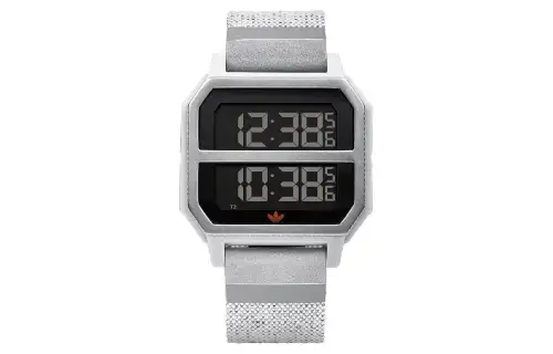 Adidas Originals Wrist Watches Quartz Movement Silicone Strap 42mm Black Dial Unisex ['100', 301050]m Waterproof