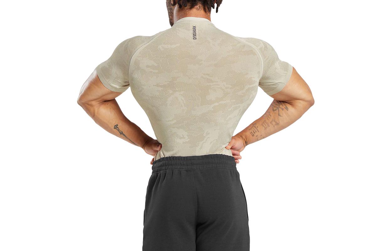 GYMSHARK Workout Clothing Men’s Egg Lime/Cement Brown