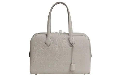 HERMES Victoria III Fourre Tout Taurillon Clemence Cow Leather Victoria Handbag Unisex