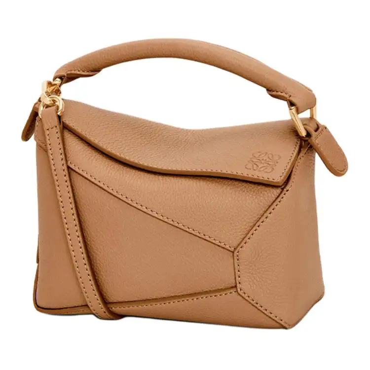 LOEWE Puzzle Soft Grain Calfskin Handbag Mini Women's Toffee