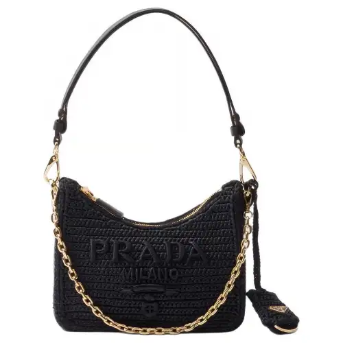 PRADA Re Edition Leather Controller Handbag, Shoulder Bag Women's Black