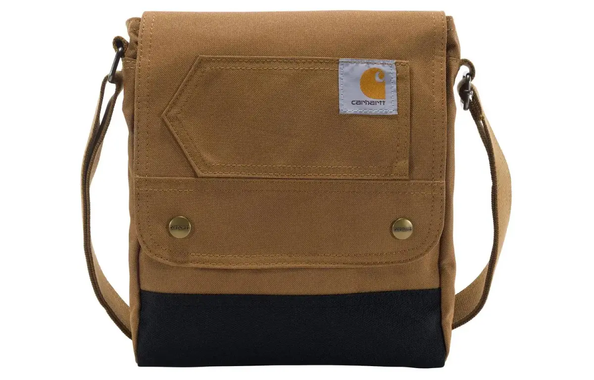 Carhartt Polyester Shoulder Bag, Crossbody Bag Unisex Brown