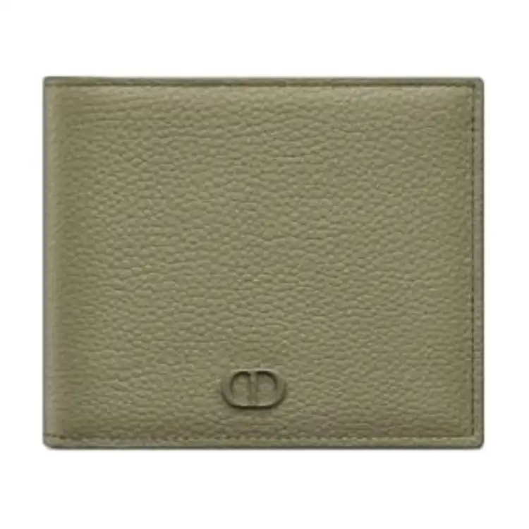 DIOR Grain Calfskin Wallet Men's Green