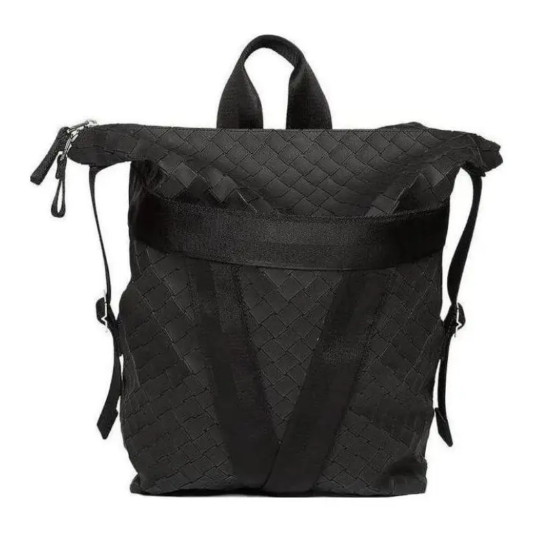 Bottega Veneta Intrecciato Nylon Backpack Men's Black