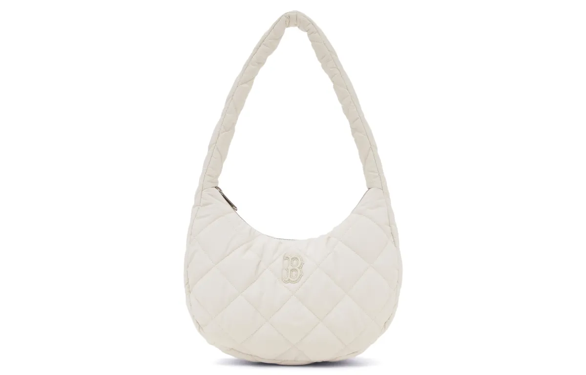 MLB Boston Red Sox Polyester Cloud Bag Mom Bag Shoulder Bag Portable Shoulder Bags Women's White