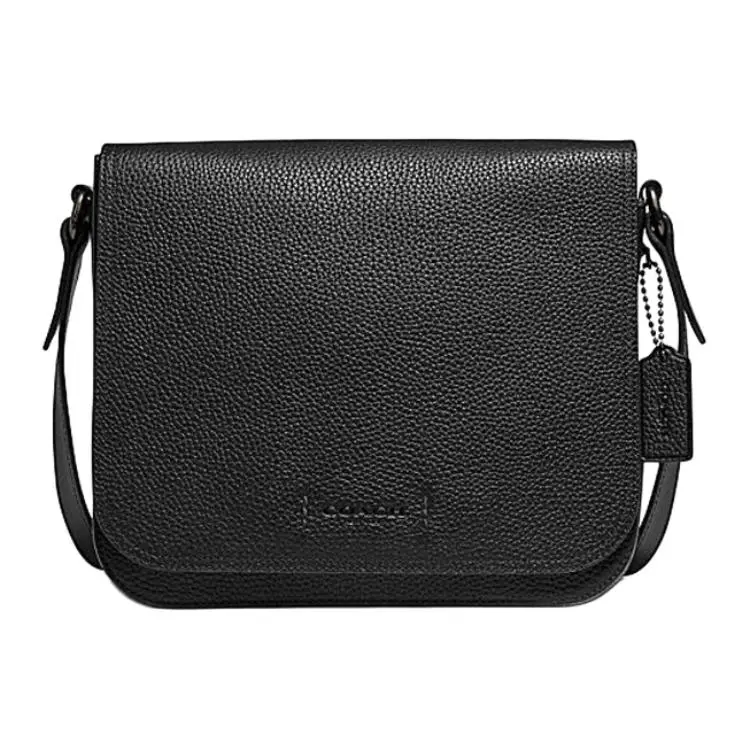 COACH Grain Leather Crossbody Bags Medium Men's Black