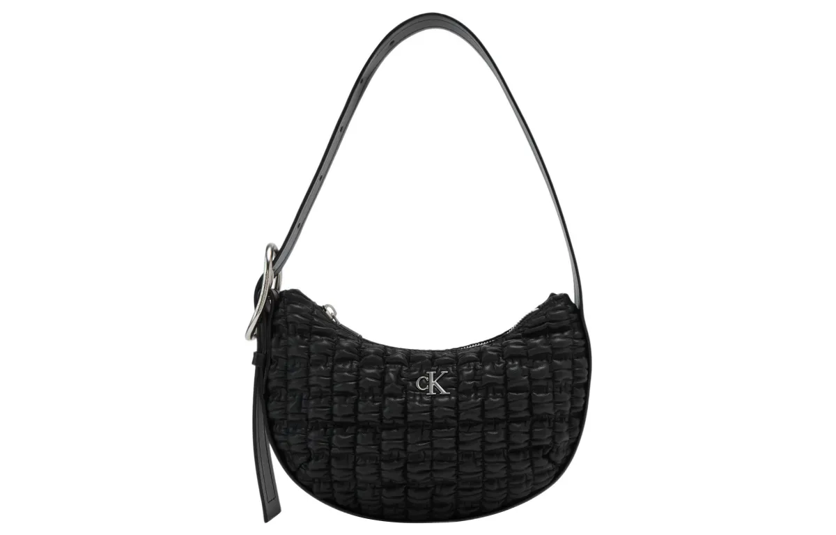 CALVIN KLEIN Pu Crescent Bag, Handbag, Shoulder Bag Women's Black