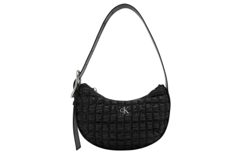 CALVIN KLEIN Pu Crescent Bag, Handbag, Shoulder Bag Women's Black