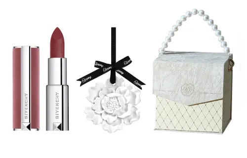 GIVENCHY Vermicelli Red Velvet Lambskin Lipstick Matte Matte Easy-to-Add Color 2 Pack/Formal Dress + Perfume Trial Pack