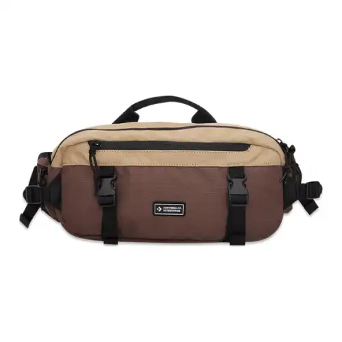 Converse Polyester Shoulder Bag, Crossbody Bag, Fanny Pack Regular Unisex Brown