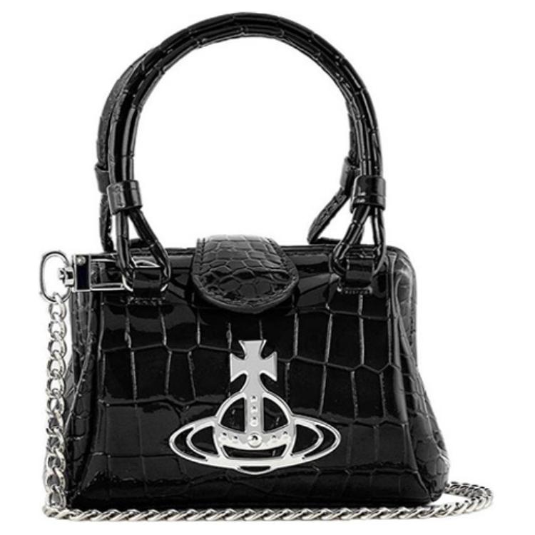 Женская сумка Vivienne Westwood Pamela Logo (черная)