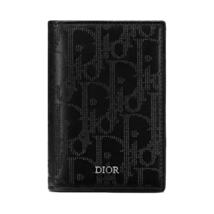 DIOR Leather Card Holder Card Holder Men's Black