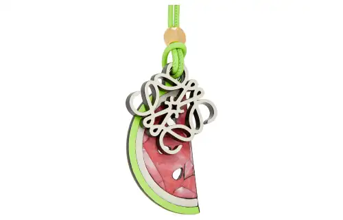 LOEWE With Cow Leather And Acetate Fiber Bag Accessory Women's Red & Acid Fruit Green