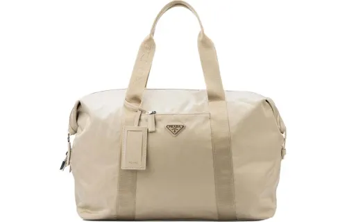 PRADA Nylon Travel Bag Men's Khaki